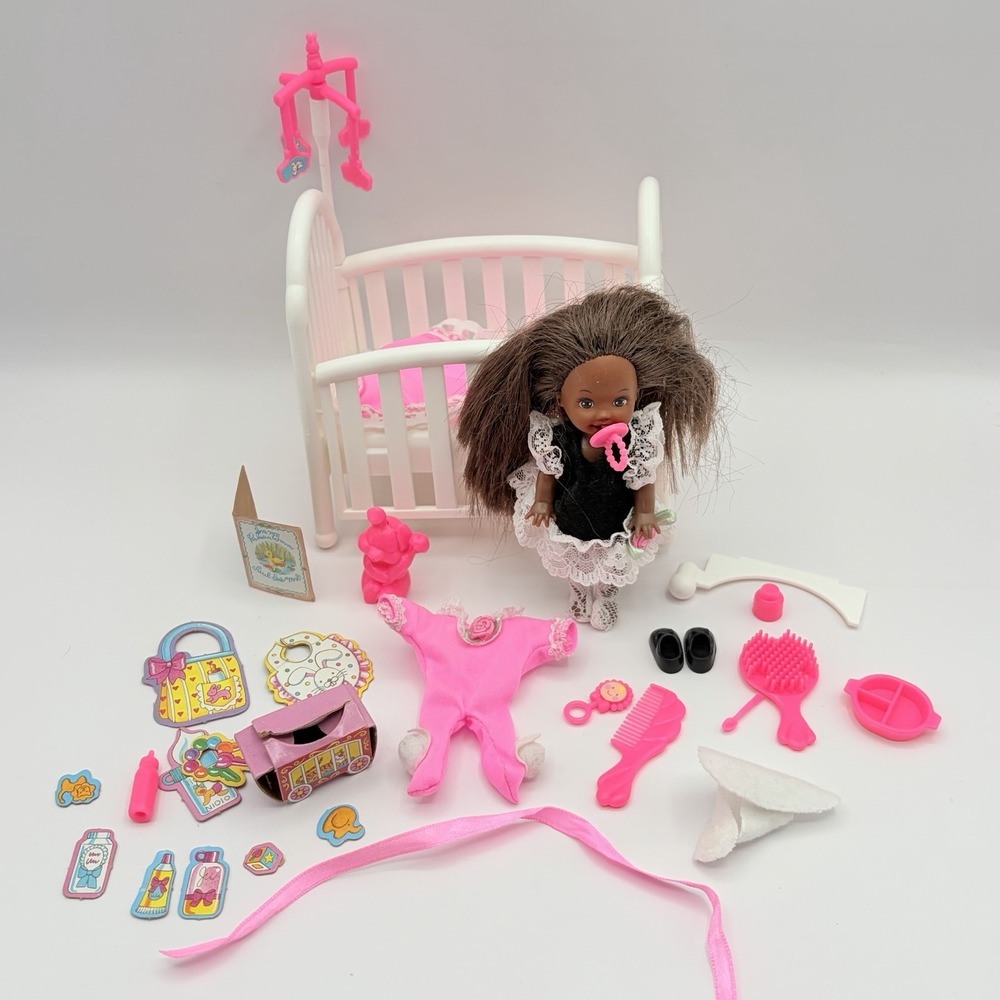 AA Kelly Baby Sister Of Barbie Crib Set Mattel 1994 + More